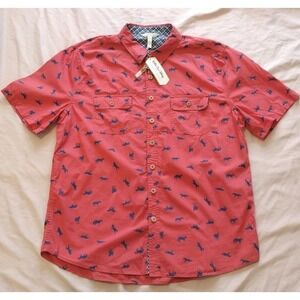 NWT Matilda‎ Jane Joanna Gaines Men's L High Horse Button Up Short Sleeve Shirt